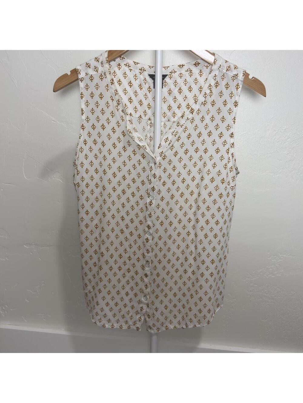 Eddie Bauer‎ Sleeveless Button Up Medium, 100 % Rayon